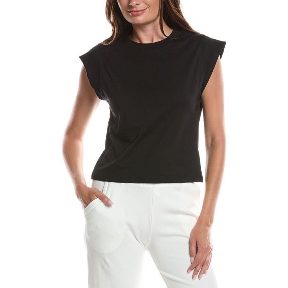 Knit Riot Womens  Cap Sleeve T-Shirt, Black